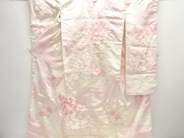 JAPANESE KIMONO / IRO UCHIKAKE FOR BRIDES / EMBROIDERY / BIRDS & FLORAL CART